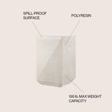Adrian Contemporary Minimalist Square Indoor/Outdoor Accent Table