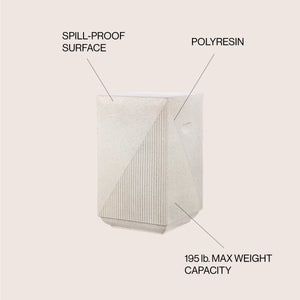Adrian Contemporary Minimalist Square Indoor/Outdoor Accent Table