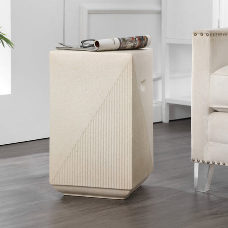 Adrian Contemporary Minimalist Square Indoor/Outdoor Accent Table