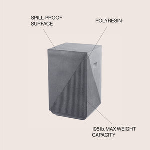 Adrian Contemporary Minimalist Square Indoor/Outdoor Accent Table