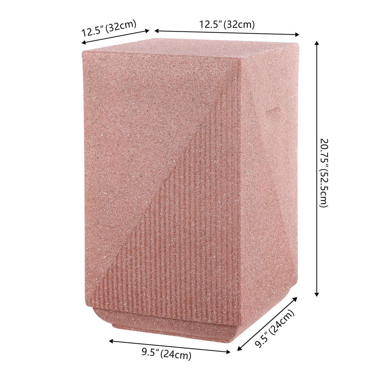 Adrian Contemporary Minimalist Square Indoor/Outdoor Accent Table
