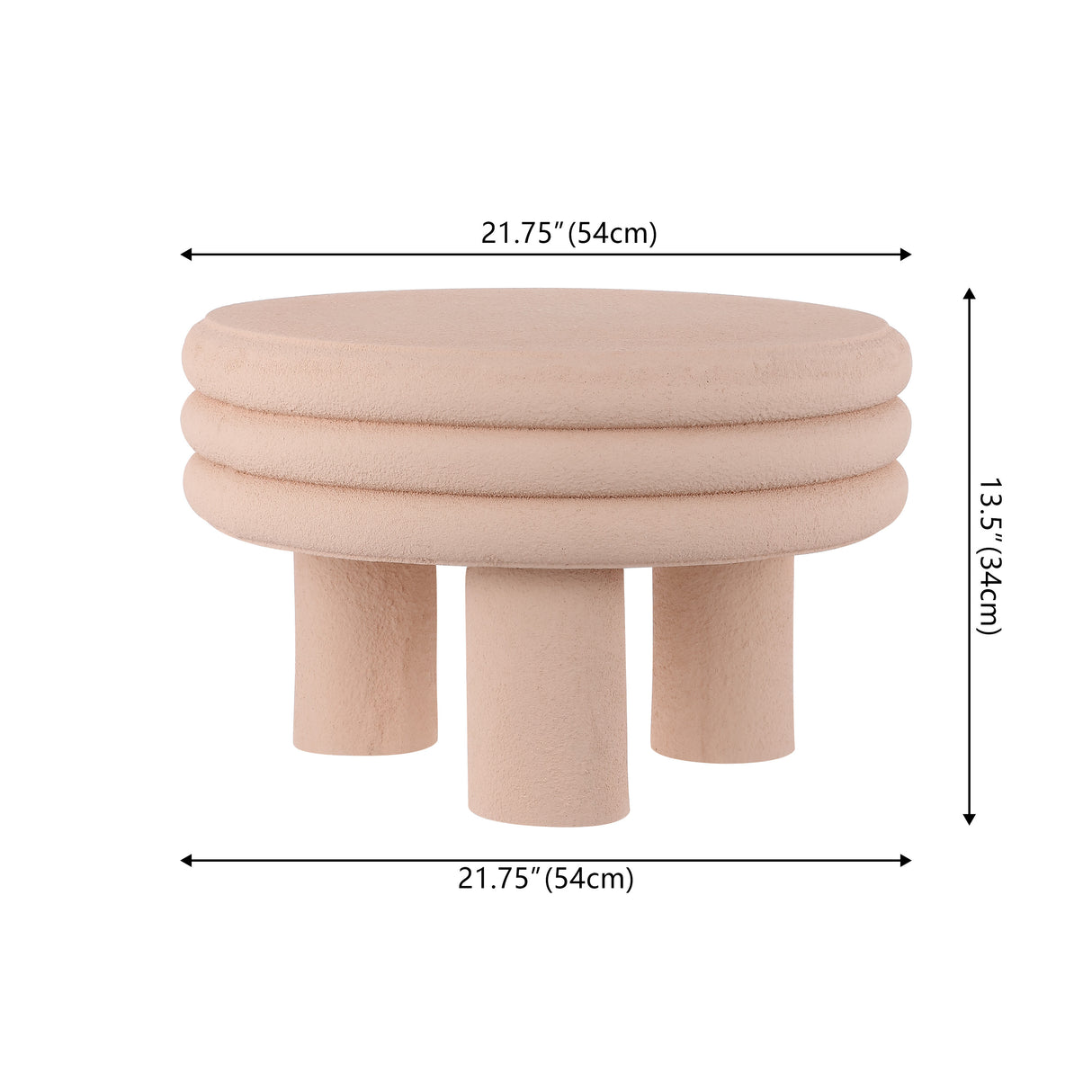 Rashida Contemporary Minimalist Curvy Low Indoor/Outdoor Accent Table