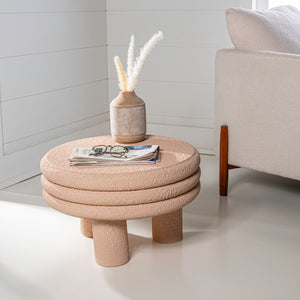 Rashida Contemporary Minimalist Curvy Low Indoor/Outdoor Accent Table