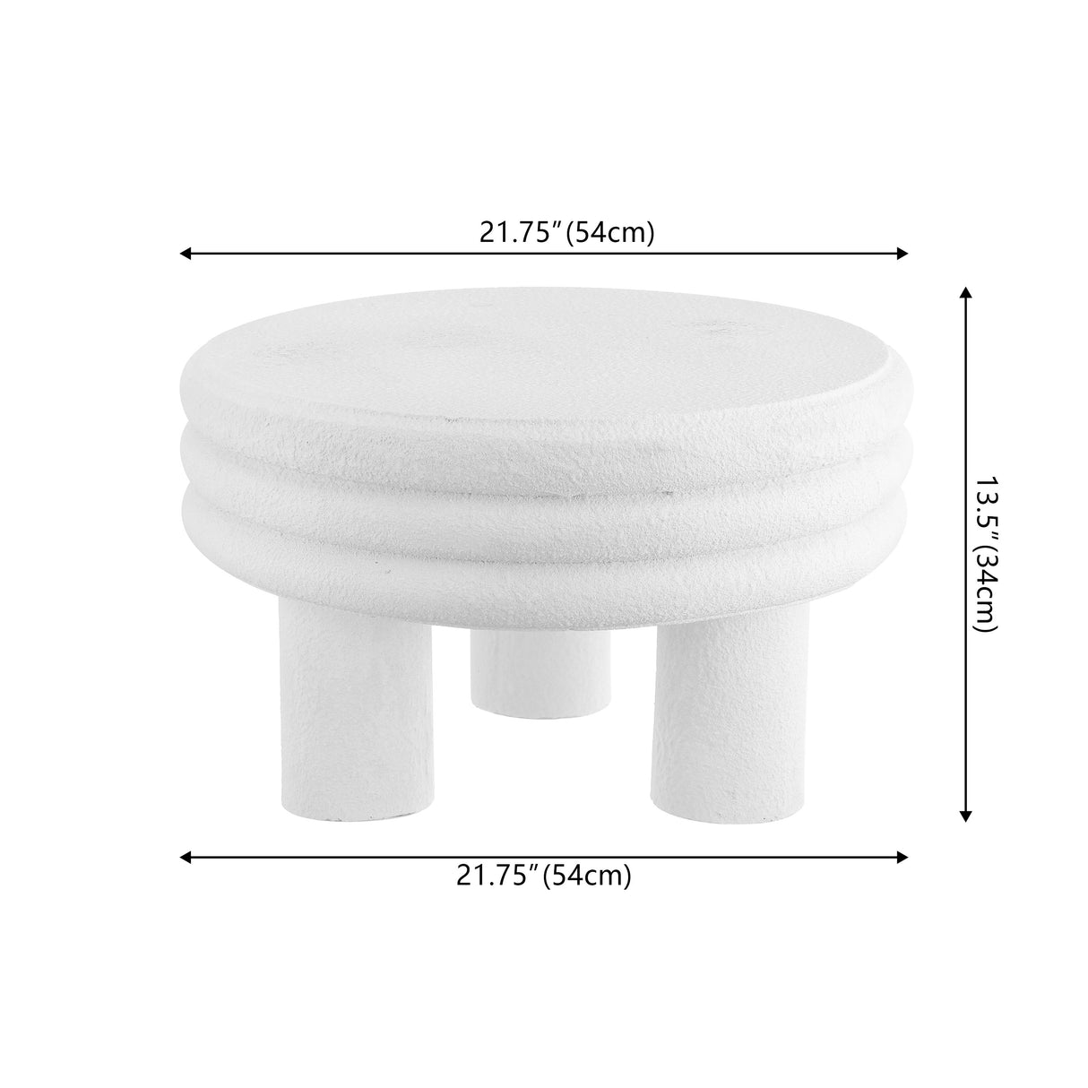 Rashida Contemporary Minimalist Curvy Low Indoor/Outdoor Accent Table