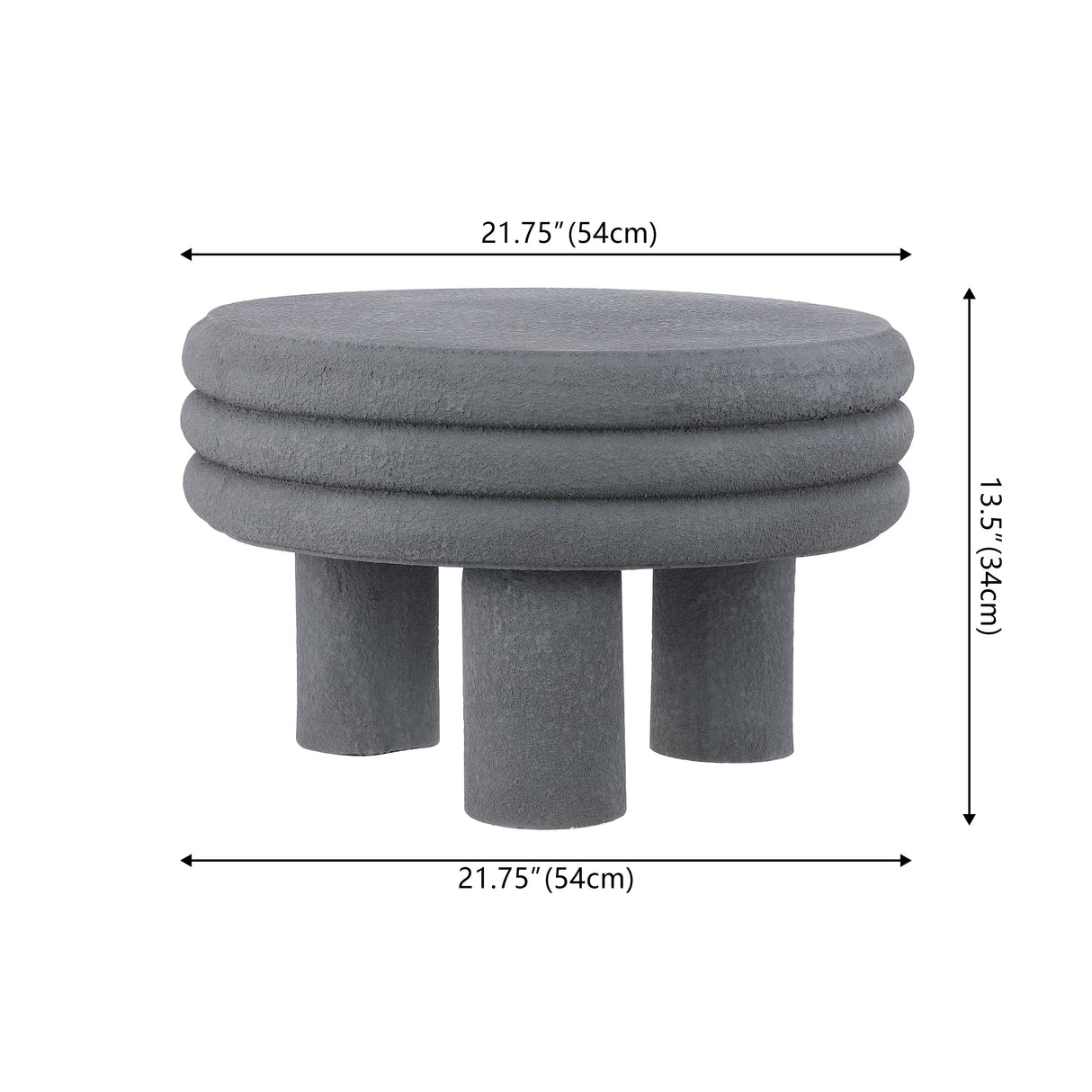 Rashida Contemporary Minimalist Curvy Low Indoor/Outdoor Accent Table