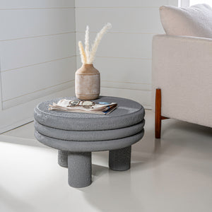 Rashida Contemporary Minimalist Curvy Low Indoor/Outdoor Accent Table