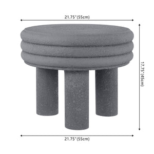 Rashida Contemporary Minimalist Curvy High Indoor/Outdoor Accent Table