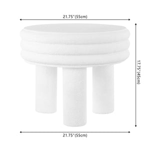 Rashida Contemporary Minimalist Curvy High Indoor/Outdoor Accent Table