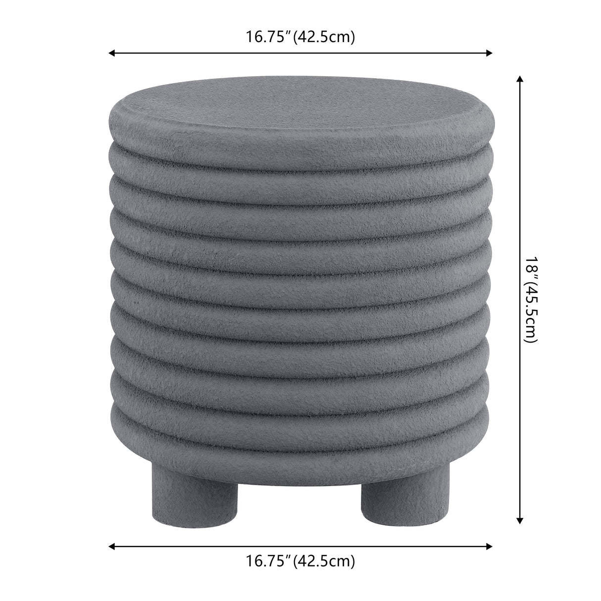 Evans minimalist modern 3-legged drum indoor/outdoor accent table