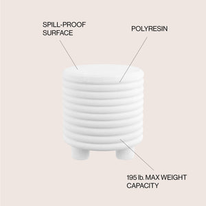 Evans minimalist modern 3-legged drum indoor/outdoor accent table