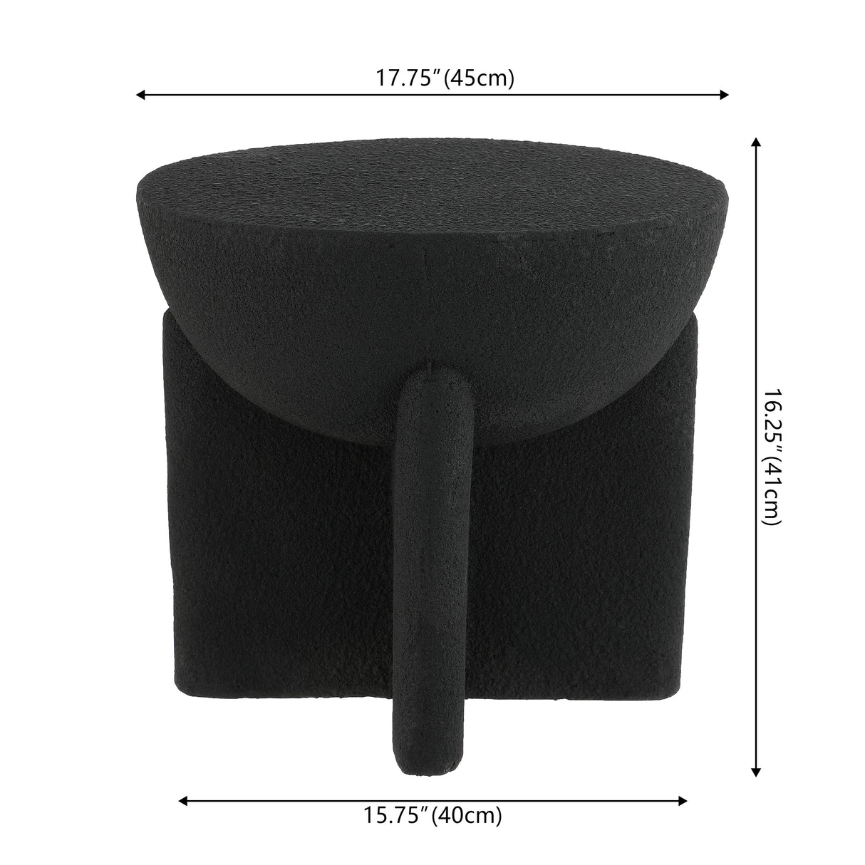 Brady minimalist modern drum indoor/outdoor accent table