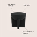 Brady minimalist modern drum indoor/outdoor accent table
