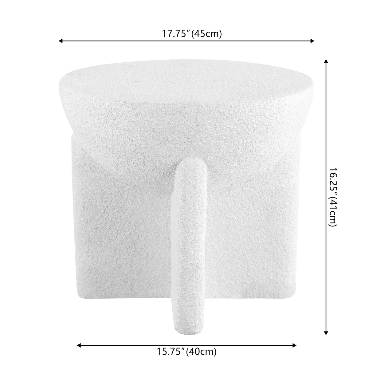 Brady minimalist modern drum indoor/outdoor accent table