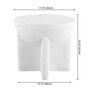 Brady minimalist modern drum indoor/outdoor accent table