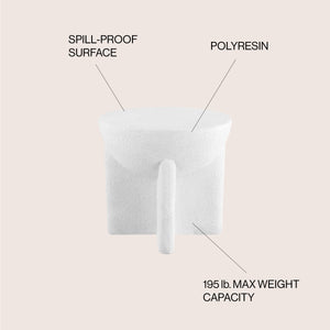Brady minimalist modern drum indoor/outdoor accent table