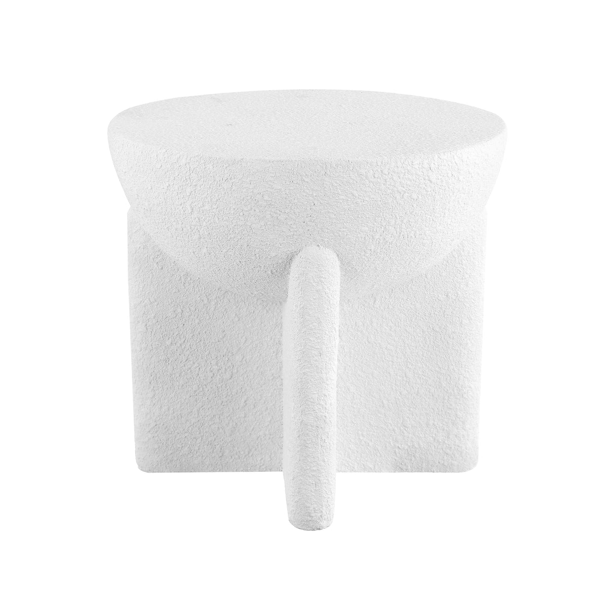 Brady minimalist modern drum indoor/outdoor accent table