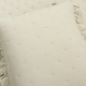 Full/Queen Lightweight Yellow Ruffle Reversible Oversized 3 Piece Quilt Set