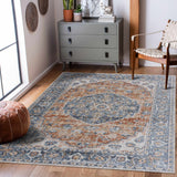 Rust Hiti Washable area rug - Clearance