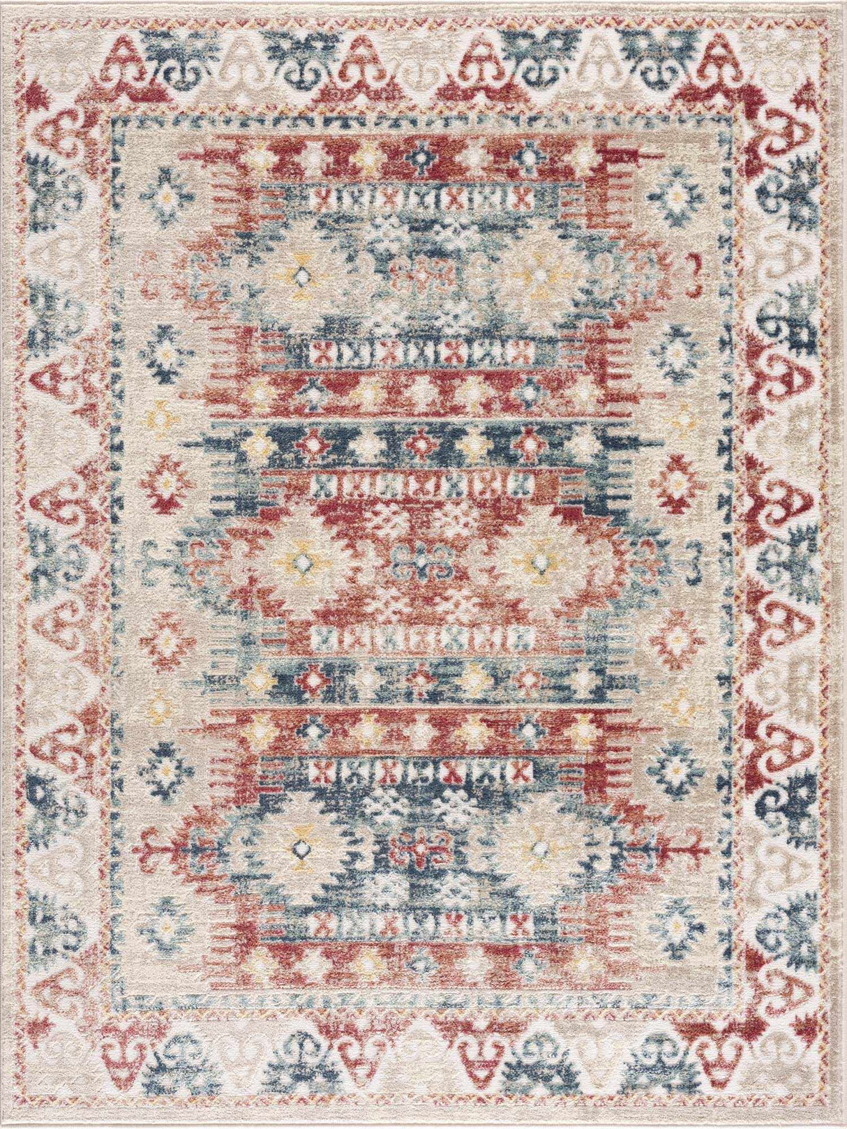 Bindi Blue & Rose Area Rug - Clearance