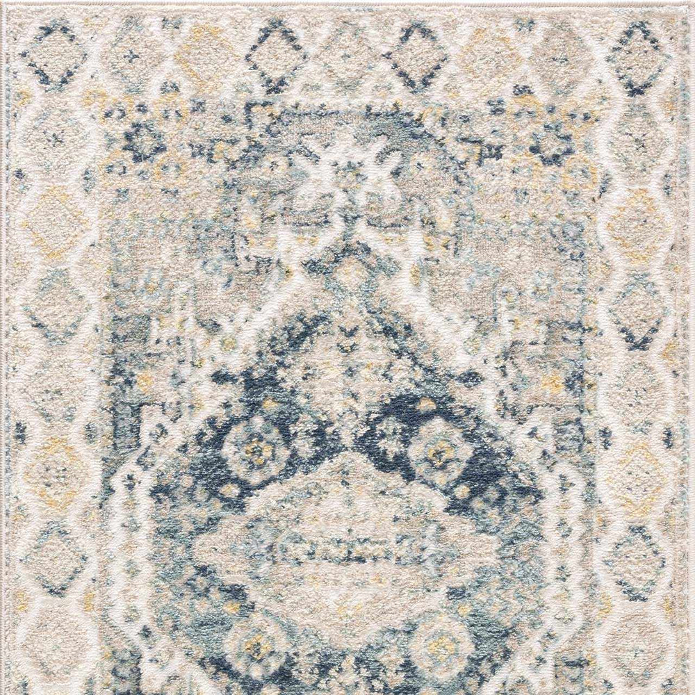Brend Blue Medallion Area Rug - Clearance