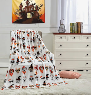 Soft Fleece Throw Blanket 50x60 – Lightweight Cozy Bed Couch Sofa Blanket for All Seasons
