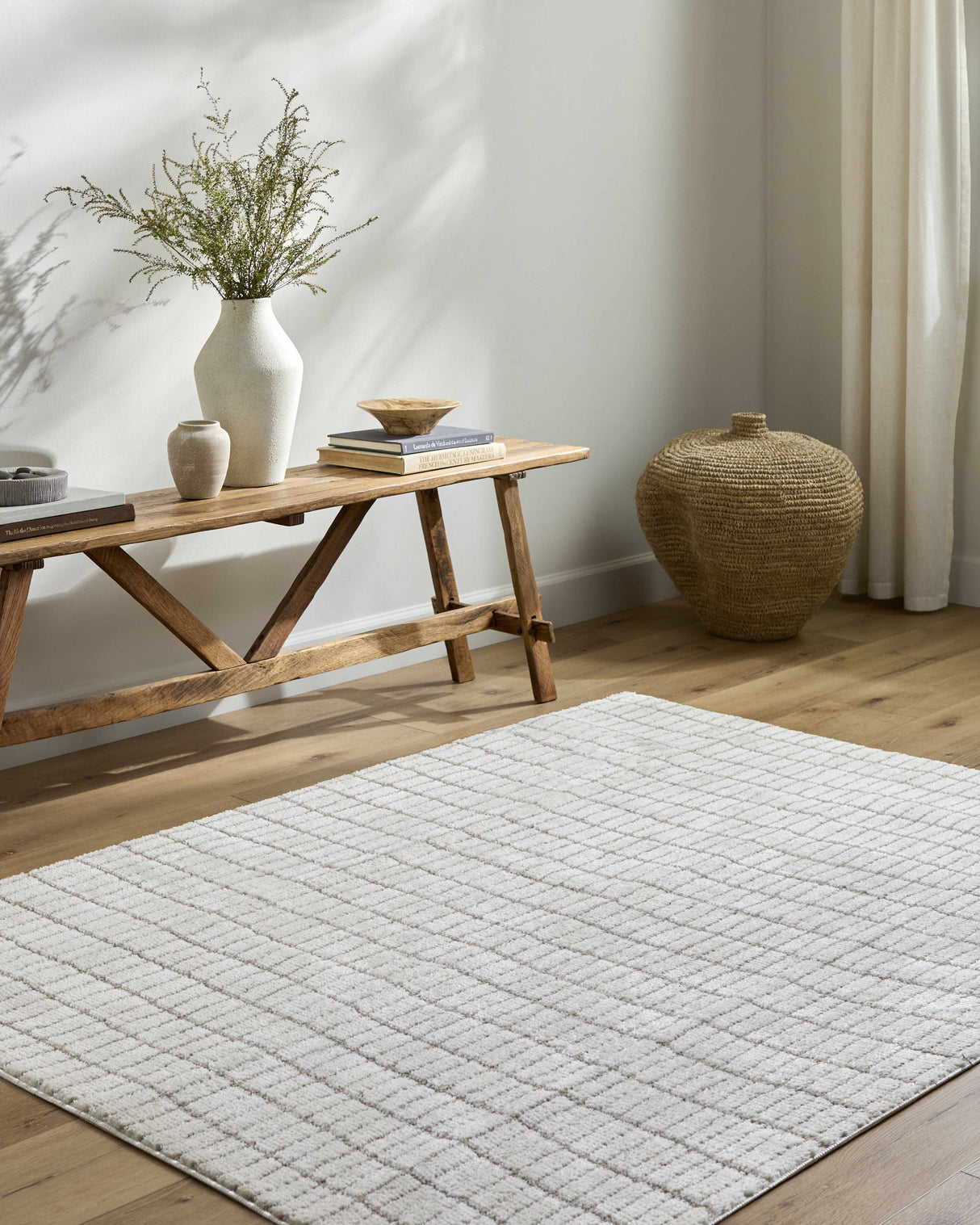 Cascade White Area Rug