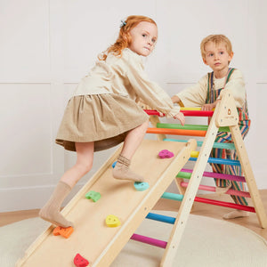 Tiny Land® 7-in-1 Rainbow Climbing Set with Play Pad