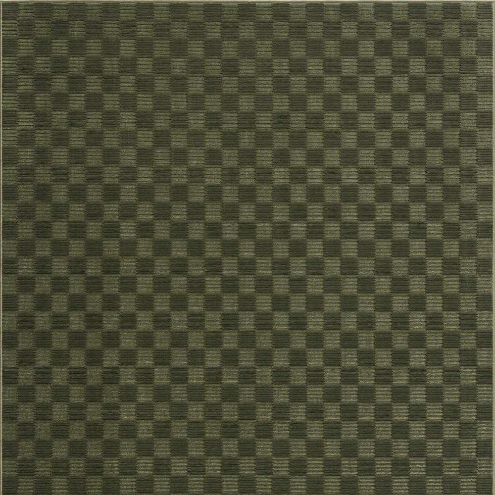 Truls 3D Checkered Washable Rug - Green