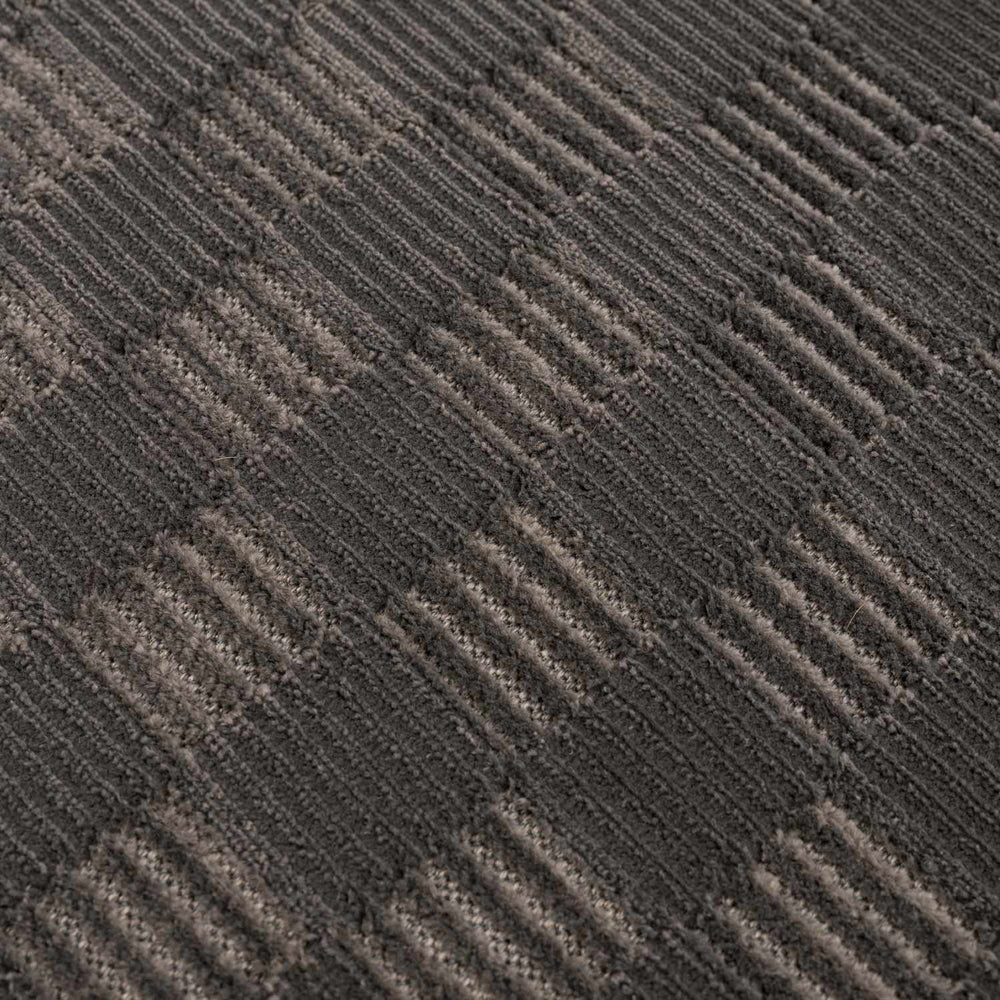 Truls 3D Checkered Washable Rug - Black