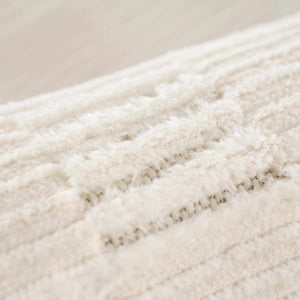 Truls 3D Checkered Washable Rug - Bone