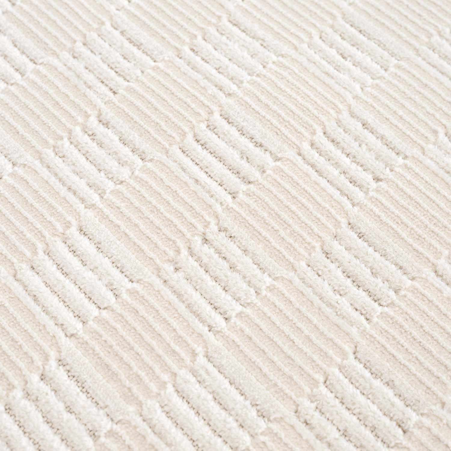 Truls 3D Checkered Washable Rug - Bone