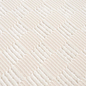 Truls 3D Checkered Washable Rug - Bone