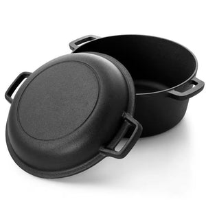 12-Piece Cast Iron Cookware Set with Dutch Oven and Skillet