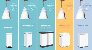happimess Gallon Drawstring Trash Can Liner