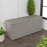 Nino modern minimalist outdoor faux wicker deck and patio storage box