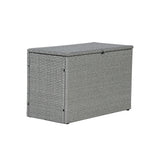 Nino modern minimalist outdoor faux wicker deck and patio storage box
