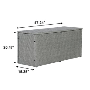 Nino modern minimalist outdoor faux wicker deck storage box