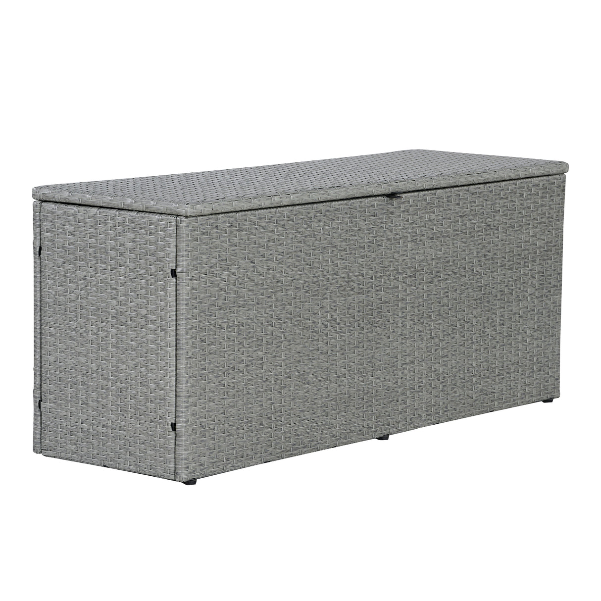 Nino modern minimalist outdoor faux wicker deck storage box