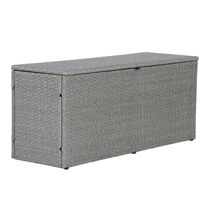 Nino modern minimalist outdoor faux wicker deck storage box