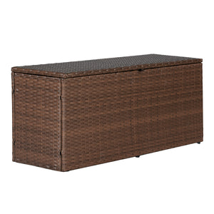 Nino modern minimalist outdoor faux wicker deck storage box