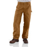 Carhartt Men's Double Front Washed Duck Work Dungaree Pant B136,Brown,36x32