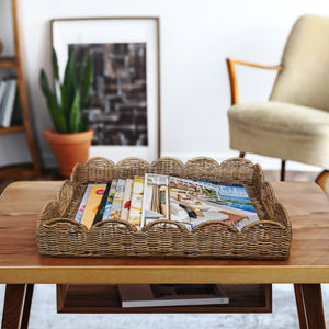 Scalloped-Southwestern-Cottage-Hand-Woven-Rattan-Tray-with-Handles-Boxes-&-Storage