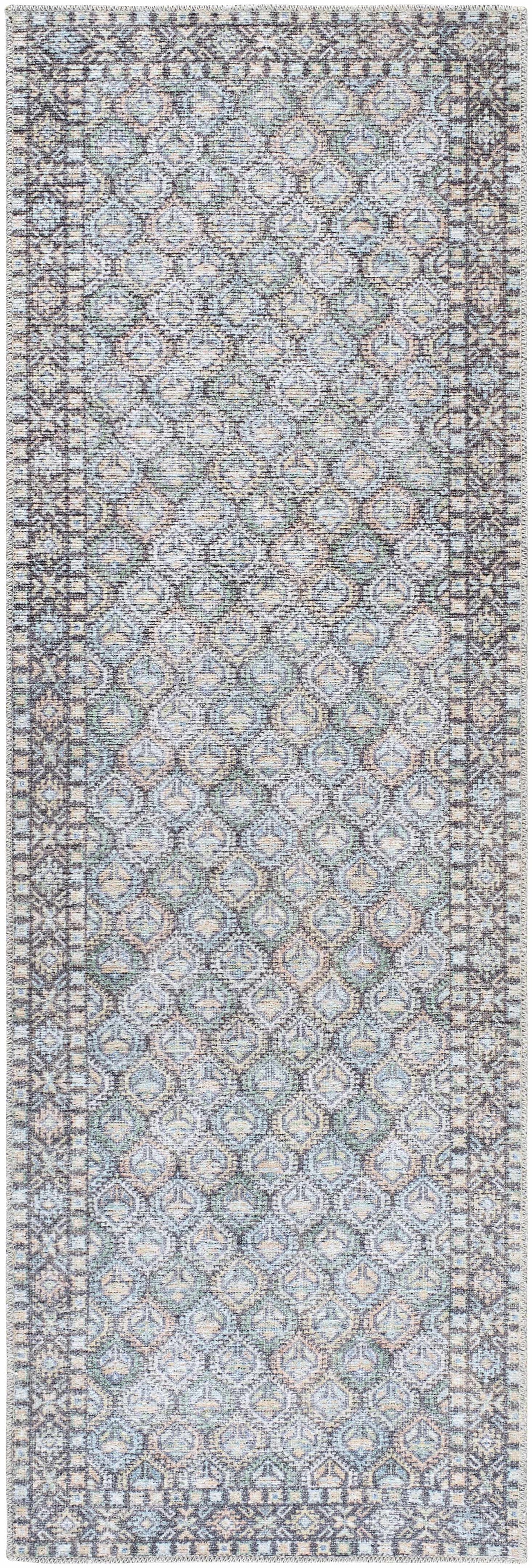 Telma Medium Green Washable Area Rug