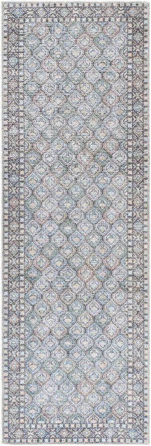 Telma Medium Green Washable Area Rug