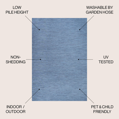 Ethan Modern Flatweave Solid Indoor/Outdoor Area Rug