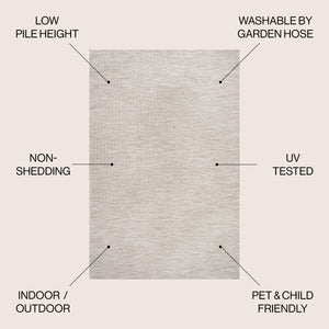 Ethan Modern Flatweave Solid Indoor/Outdoor Area Rug
