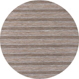 Bo Modern Farmhouse Wide Stripe Indoor/Outdoor Round Area Rug