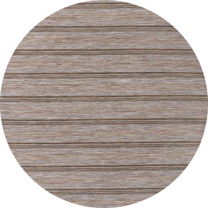 Bo Modern Farmhouse Wide Stripe Indoor/Outdoor Round Area Rug