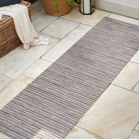 Finn Modern Unique Farmhouse Pinstripe Indoor/Outdoor Runner Rug