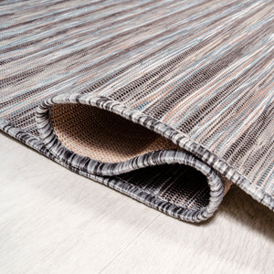 Finn Modern Unique Farmhouse Pinstripe Indoor/Outdoor Runner Rug